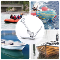 Galvanized Folding Anchor SUP Canoe Kayak Raft Boat Sailboat JetSki Dinghy 3.5lb