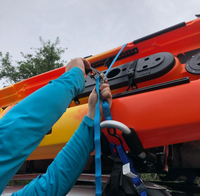 2 Pack Ratchet Tie Down Motorcycle Strap 1 in x 10 ft 1300lbs 1x10 600Kg Blue