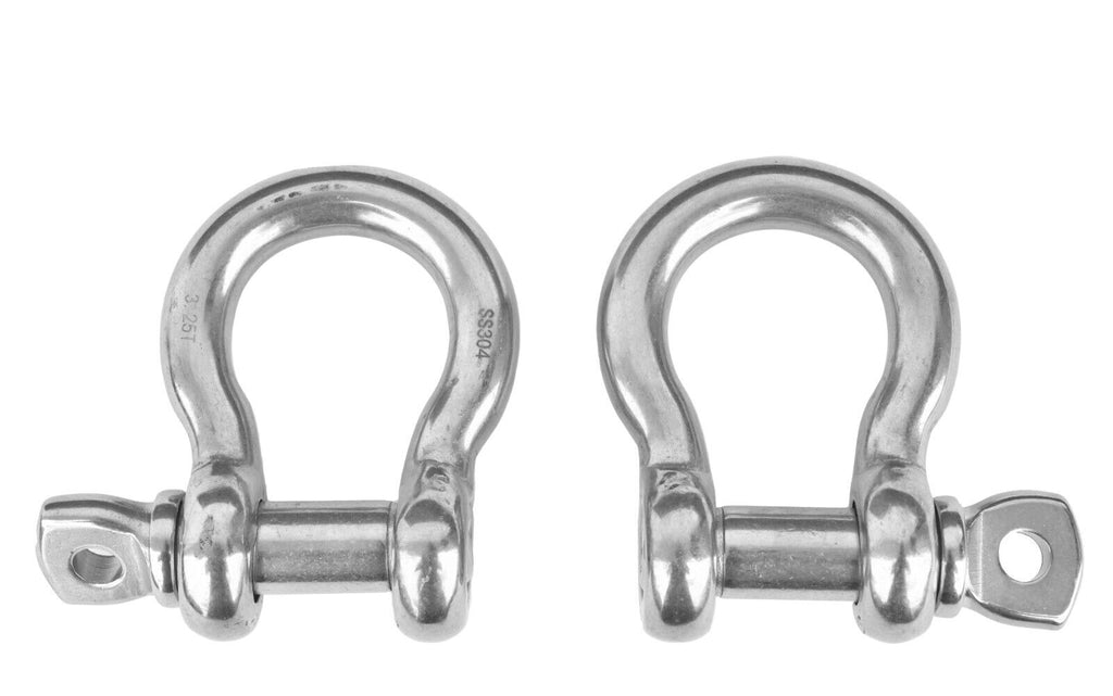 2x 5/8" Marine Bow Shackle Stainless Steel 304 Clevis D-Ring Sailboat Rigging