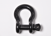 7/8" BLACK D-Ring Bow Shackle Screw w 1" Pin Clevis Rigging Hummer Towing 6.5Ton