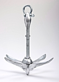 2x Galvanized Folding Anchor SUP Canoe Kayak Raft Sailboat JetSki Dinghy 3.5lb