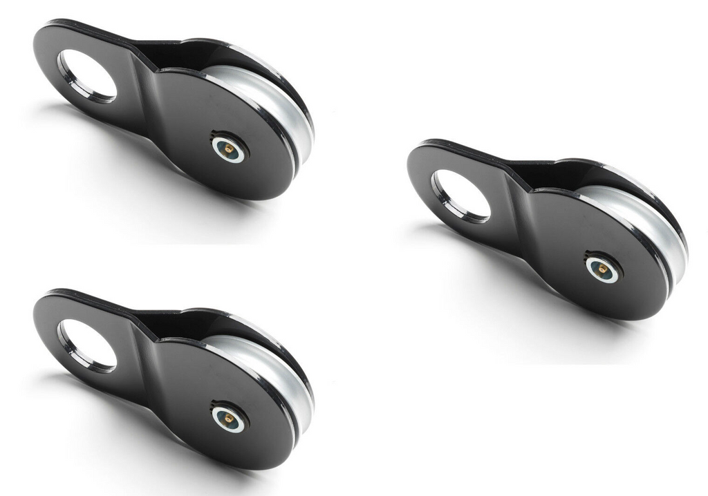 3x16000 lbs Snatch Block 8 TON black recovery Winch Pulley  off road ATV UTV SUV