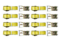 8x Lasso Wheel Tow Truck Tie Down Axle Strap Ratchet J Finger Hook Tire Towing