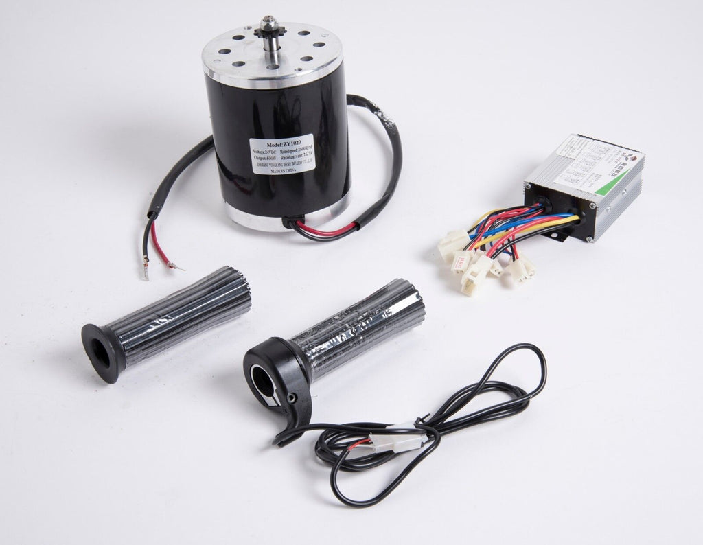 Electric DC Motor Kit 500W 36V MY1020 w speed control & Throttle f scooter ebike