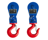 2x Snatch Block W Hook Tow Wrecker 2 Ton 3" f 3/8" Wire Rope Roll Back Flatbed