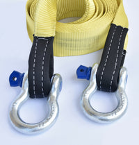 3" 20000lbs Tow Strap 20 ft w D Rings winch sling off-road vehicle recovery
