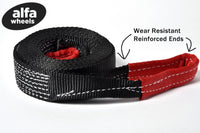 Two 2" 4 TON Recovery Tow Strap 20 ft w D Rings winch sling off-road ATV snatch