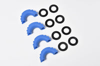 4x DRing BLUE Bow Shackle Isolator Jeep Off Road 3/4" Plastic SILENCER AntiNoise