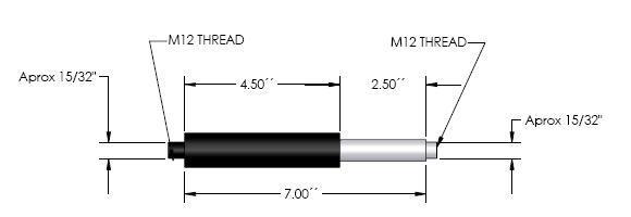 thumbnail image 2 of 850 Lb Lambo Door Shock Kit – For Vertical/Hinge Kits – Black, M12x1.75 Thread 2 of 6