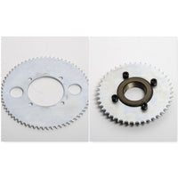 T8F 8mm 44T 4 hole Sprocket chain drive gear+Free wheel f rear wheel Scooter DIY
