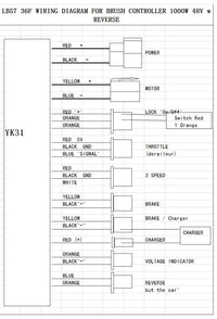 1000 W 48 V motor+Reverse speed controller+keylock+Charger+Throttle w Rev switch