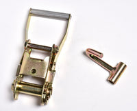 2x Ratchet Snap Handle 2" Tie Down w J Hook f Race Hauler Tow Dolly Truck Strap
