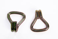 6 pcs - 2" Heavy Duty Double J Wire Hook tie down strap cargo webbing rigging