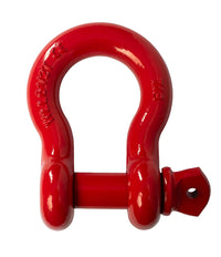 4x Bow Shackle Rigging Towing 7/8" Red D-Ring w 1" Clevis Screw Pin 14000 lbs