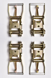 4x Ratchet Snap Handle 2" J Hook Truck Tie Down f Race Hauler Tow Dolly Strap